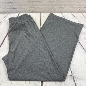 Fabletics Wide Leg Pants Size Medium Loose Fit Heather Grey Pull-On Cloud Jersey